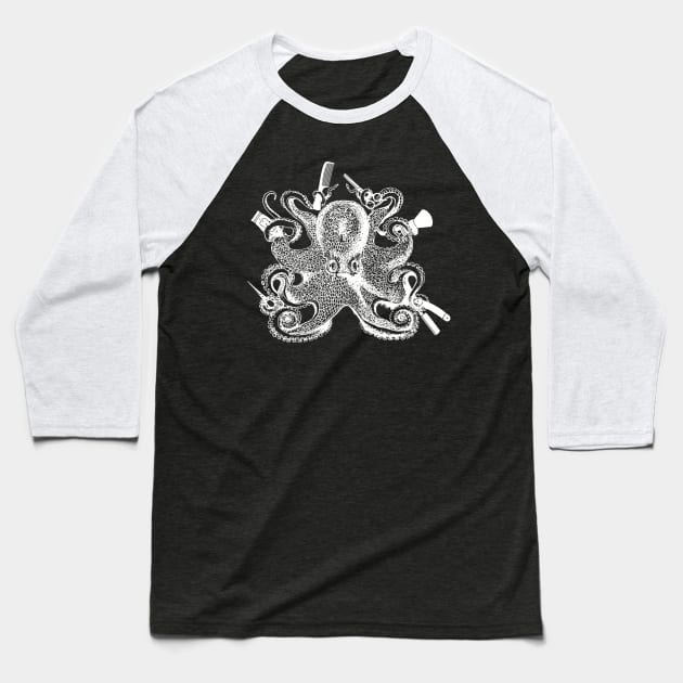 Octopus Hair Stylist Baseball T-Shirt by AI studio